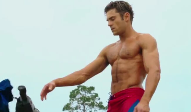 Zac Efron on the Baywatch teaser