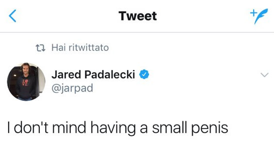 Jared Padalecki penis tweet