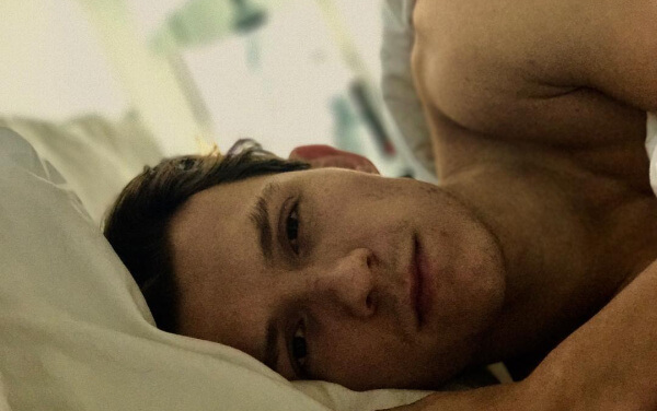 Tom Holland in bed