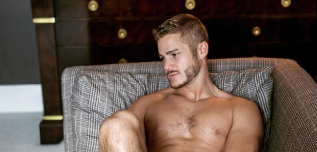 Austin Armacost on the couch
